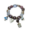 Vintage pink heart watch mushroom bracelet