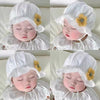 White yellow flowers / 1-12 months head circumference 39-45cm
