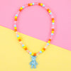 Blue bear necklace