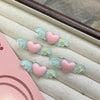 Blue transparent small wing hairpin