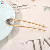 Alloy drip oil u-shaped hairpin-crescent gray / qiyue factory direct sales