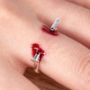 Funny nail ring j118 / adjustable opening