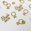 Golden bride to be + gold ring confetti