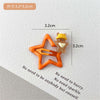 1# orange star hairpin