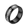 Black-plated black dragon pattern silver plate / number 7