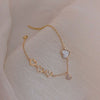 M1416【white heart bracelet】