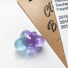 Cloud stand - gold foil stitching - purple blue