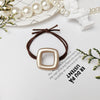 Square metallic hair tie