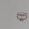 Pink diamond heart ring