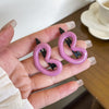 8#love morandi color hair clip-purple pink 1