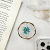 Epoxy bracket-twist circle real flower-blue