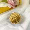 Metal bracket - striped circle - gold