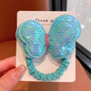 Blue butterfly hair tie