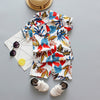Leaf short sleeve shirt set - white / 80 cm