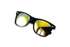 Bright black frame gold mercury