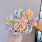 Korean version of candy-colored hair ring children's colorful lace small rubber band baby does not hurt hair tie head rope cute girl headdress