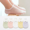 Mesh - solid color crew socks / 3-5 years old (foot length 13-15cm)