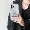 Silver foil-hollow clip / iphone 7/8/se 2020