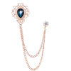 Gold bottom hole blue diamond