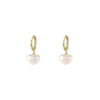 Heart pearl earrings