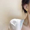 Yellow flower earrings