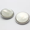 2#【thin edge silver imitation shellfish white】 / 24l=15.0 mm