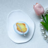 Transparent stand - a plate of toast