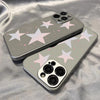 Metallic silver-pink gradient stars / apple 11