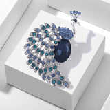 Lanhao Korean fashion creative retro crystal peacock brooch alloy diamond corsage women's pin clothing accessories
