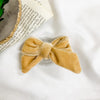 Bow knot holder - velvet - yellow