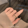 Double cross ring gold / number 8