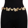 Golden butterfly single layer hollow waist chain