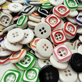 Four-eye children's eyes with eyes button resin double-layer button baby cotton clothes button baby clothes button