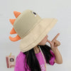 Brave dinosaur khaki / 3-8 years old (hat circumference 50-54cm) + windproof rope