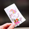 Pink rainbow lollipop