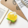Transparent stand-fruit popsicle-yellow peach