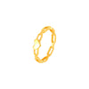 Interlocking love gold ring / us size 5