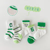 1360 green letter mesh socks / s (recommended foot length 12-15cm) about 1-3 years old