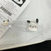 A large and small pacha dog transparent hairpin
