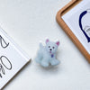 Transparent bracket-doll-pink eared cat