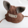 Ash squirrel standing ears brown hat / s（49cm）