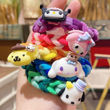 Net red new cute high elastic cartoon children ponytail meatballs hair rope rubber band baby head rope wholesale