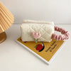 Milky white with a cosmetic bag milky white with a cosmetic bag