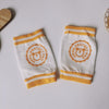 White turmeric edged kneepads / average size 1-3 years old