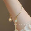 M1511【white tassel bell bracelet】