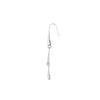 One platinum drop long tassel earring / copper