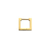 X235-c (square earrings) gold single