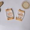 White turmeric edged elbow pads / average size 1-3 years old