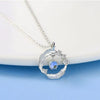 Feather moonstone necklace