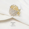 Wavy rhinestone gold
